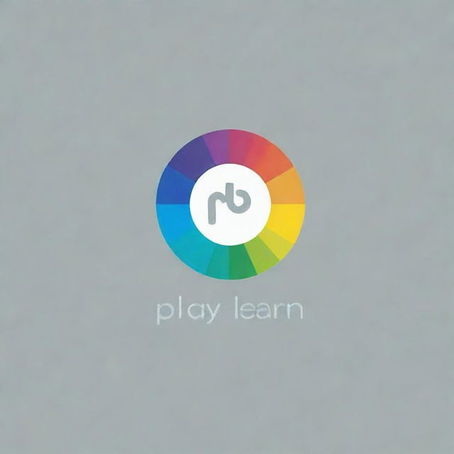 Design a playful yet sophisticated logo for a brand named 'Play Learn', catering to the Montessori educational toy industry, using cool tones.