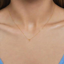 A delicate gold chain necklace with a pendant designed as the Google 'G' logo in its characteristic colors.