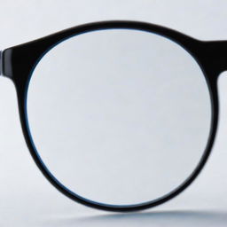 Zoomed-in image of the inside of a progressive glasses lens, accentuating the details and smooth transition zones of the lens. The background softly blurs making the lens the central focus.