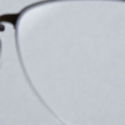 Zoomed-in image of the inside of a progressive glasses lens, accentuating the details and smooth transition zones of the lens. The background softly blurs making the lens the central focus.