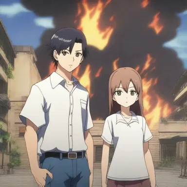 Tragically, the protagonist's parents were killed in a devastating fire in the first episode of the anime series.