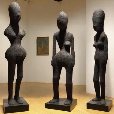 The artist's unrestricted creativity is evident in the unique and unconventional sculptures on display at the gallery.