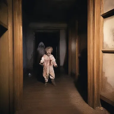 The unrestricted horror of the haunted house left the visitors trembling with fear.