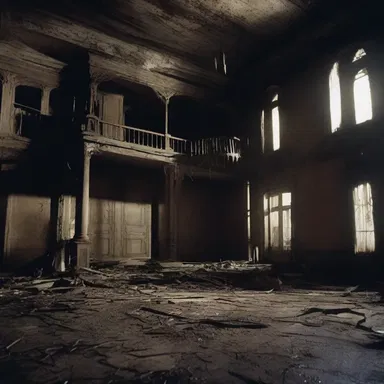 The dilapidation of the haunted house in the horror movie set the eerie atmosphere for the entire film.