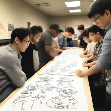 The package tour included a visit to an animation studio, where participants had the opportunity to watch the artists create their favorite cartoons.