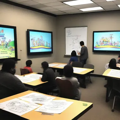 The package tour included a visit to an animation studio, where participants had the opportunity to watch the artists create their favorite cartoons.