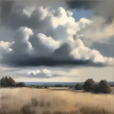 The artist skillfully captured the beauty of the cloud bank in their landscape painting, using shades of gray and white to create depth and texture.