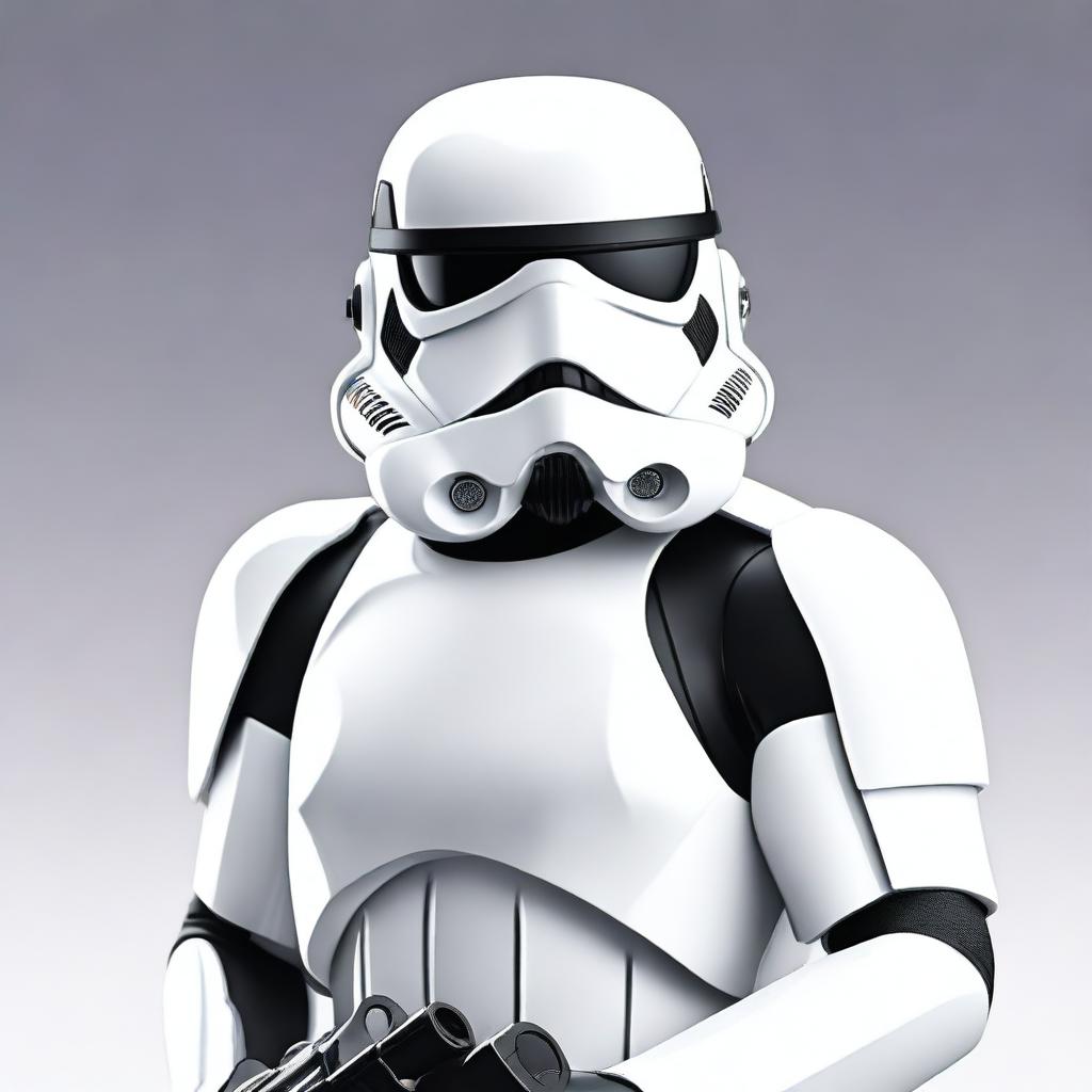 Generate a high-quality digital art image of a Stormtrooper from Star Wars