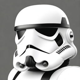 Generate a high-quality digital art image of a Stormtrooper from Star Wars