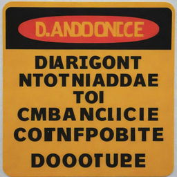 A vivid warning sign for carbon monoxide danger, featuring specific symbolism and readable text.