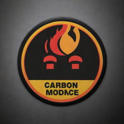 A graphic warning symbol illustrating the danger of carbon monoxide, with strong, bold colors and clear lettering.