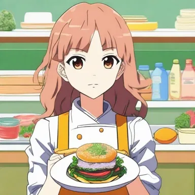 In the anime series, the food faddist character constantly switches between being a vegetarian and a gluten-free diet.