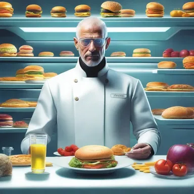 In the futuristic science fiction novel, the protagonist is portrayed as a food faddist who experiments with various dietary trends.
