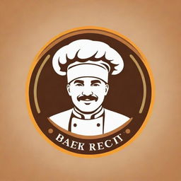 Logo for a restaurant bakery kitchen with depiction of tasty and nutritious food, welcoming atmosphere, combining elements like fresh baked bread, vegetables, and a chef's hat