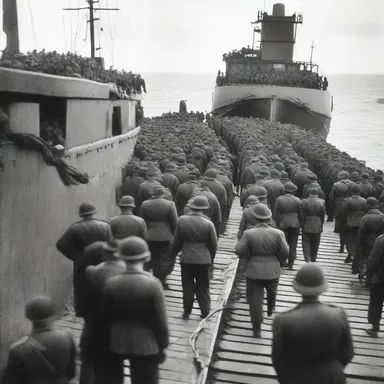 During World War II, many soldiers were transported across the English Channel by ferry.