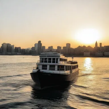 They took a romantic ferry ride at sunset, enjoying the scenic views of the city.