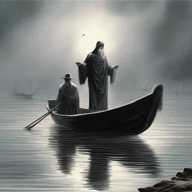 According to Greek mythology, the souls of the deceased were ferried across the River Styx to the afterlife.