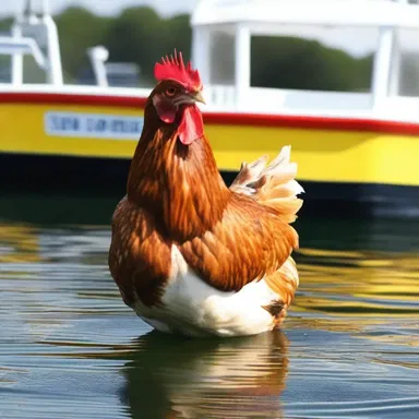 Why did the chicken take the ferry? To get to the other cluck-side!