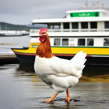 Why did the chicken take the ferry? To get to the other cluck-side!