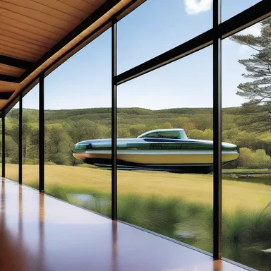 The architect incorporated a unique glass ferry into the design, providing a stunning view of the surrounding landscape.