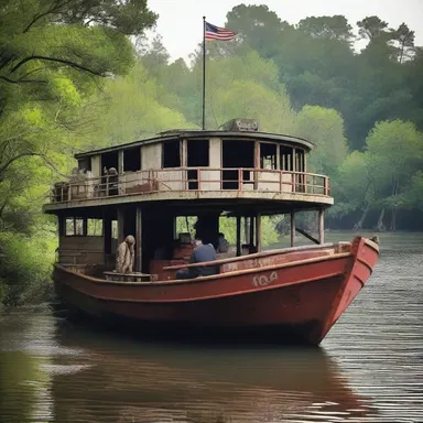 As the group was stranded on the haunted island, they discovered an old, decrepit ferry that would be their only chance for escape.