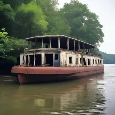 As the group was stranded on the haunted island, they discovered an old, decrepit ferry that would be their only chance for escape.