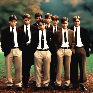 The movie 'Dead Poets Society' portrays a group of students who are inspired by their English teacher and become transcendentalists.