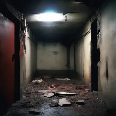 As the protagonist cautiously explored the dark basement, the air grew redolent with the nauseating smell of decay and death.