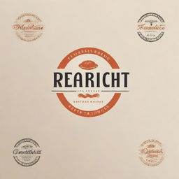 A creative and unique logo for a restaurant with stylish typography and appetizing food imagery.