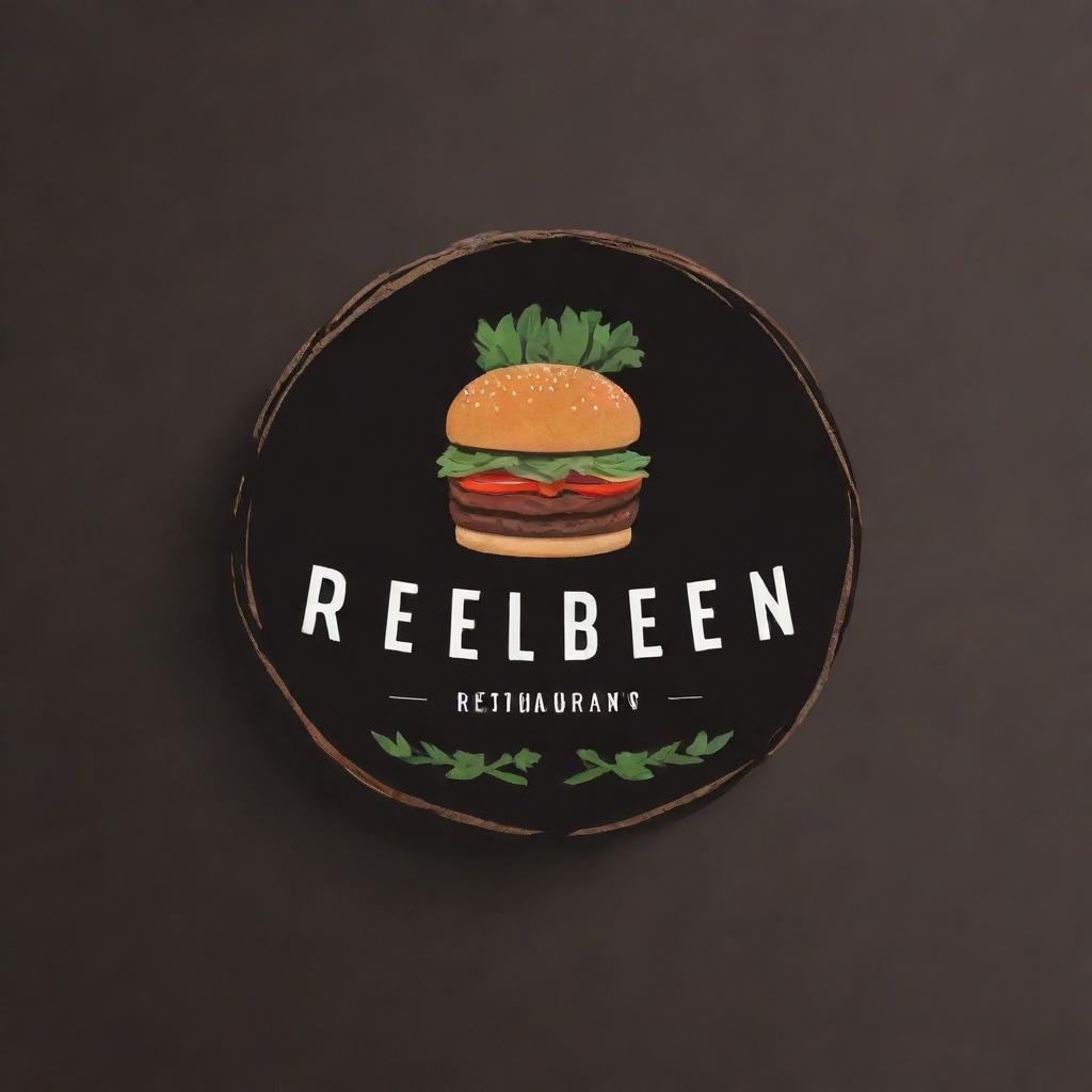 A creative and unique logo for a restaurant with stylish typography and appetizing food imagery.