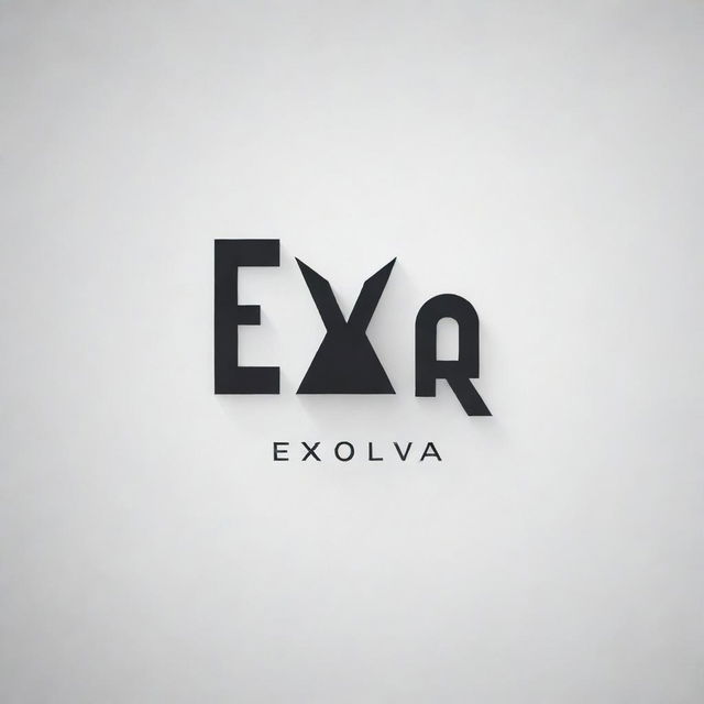 Construct a creative and professional logo for 'Exolva' using letterforms only. It should be simple yet distinctive, with a design that speaks volumes about the brand.