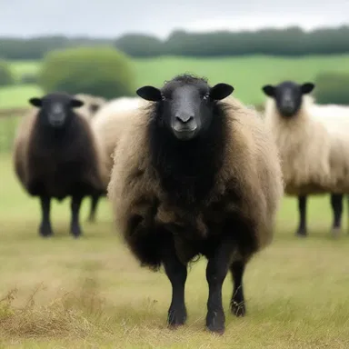 During the Industrial Revolution, the English textile industry began to selectively breed black sheep for their unique black wool.