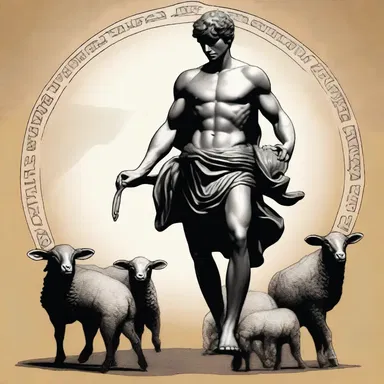 According to Greek mythology, Hermes had a black sheep among his herd that possessed special powers and transformative abilities.
