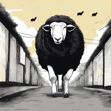 The novel explores the complex character of the black sheep, highlighting his rebellious nature and his continuous struggle against societal norms.