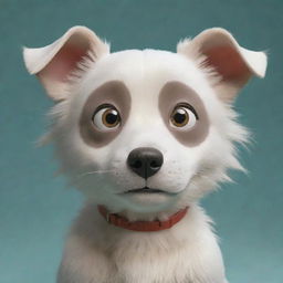 A dog styled in the distinctive Studio Ghibli animation, showing gentle eyes and playful spirit.