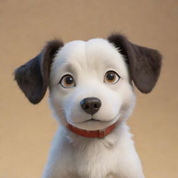 A dog styled in the distinctive Studio Ghibli animation, showing gentle eyes and playful spirit.