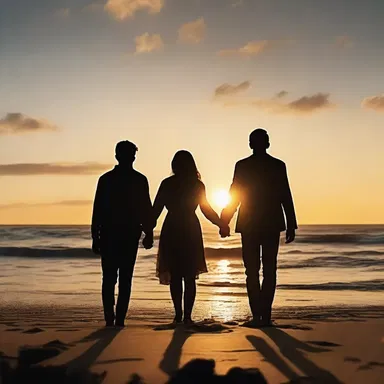 In the final scene of the movie, the couple holds hands and walks off into the sunset, symbolizing their future together.