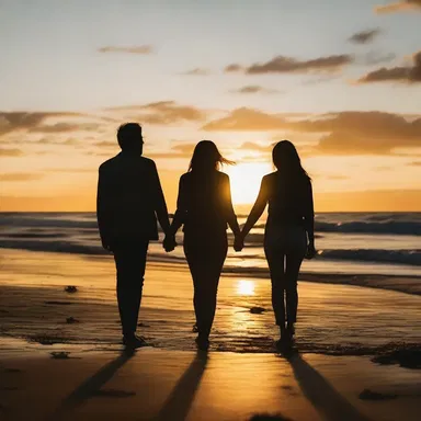 In the final scene of the movie, the couple holds hands and walks off into the sunset, symbolizing their future together.