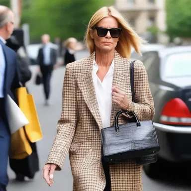 The style icon walked off with the designer handbag without paying for it.