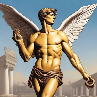In the mythological tale, the mischievous god Hermes would often walk off with objects from the other gods.