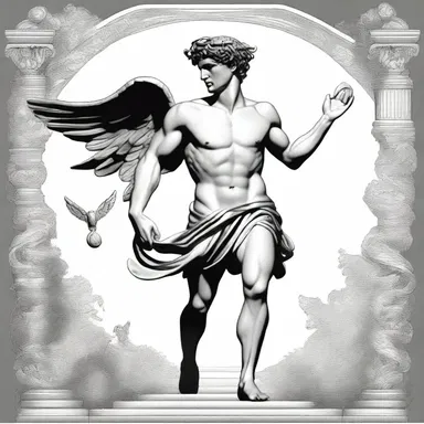 In the mythological tale, the mischievous god Hermes would often walk off with objects from the other gods.