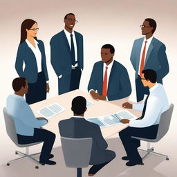 An image featuring a group of business leaders depicted in a professional setting