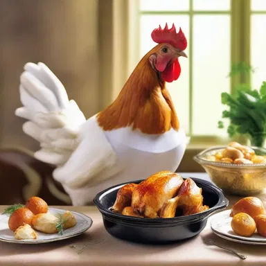 In the classic novel, the character cooked a delicious poulet dish for their guests.