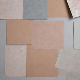 Create a moodboard featuring various surface design techniques, showcasing an array of materials, patterns, textures and colours.