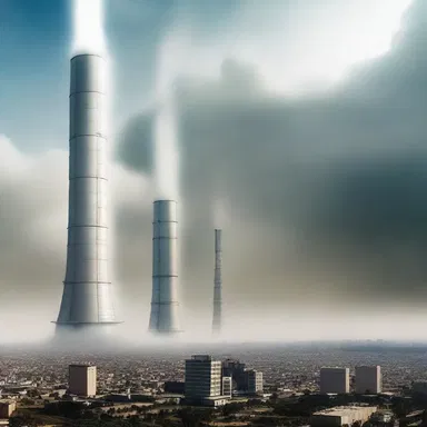In the distant future, humans rely on advanced purifiers to cleanse polluted air on Earth.