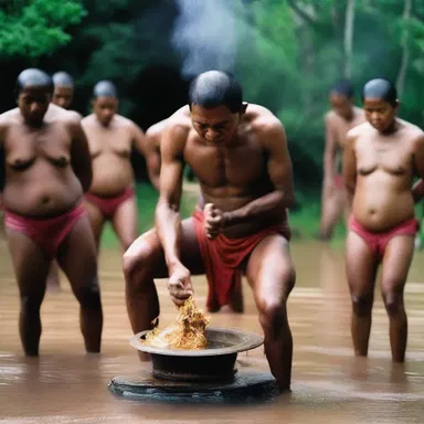 In their religious rituals, followers use a sacred purifier to cleanse their bodies and souls.