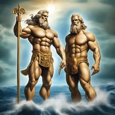 According to Greek mythology, Zeus and Poseidon had a synergistic relationship, working together to rule over the heavens and the seas.
