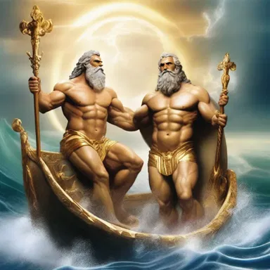 According to Greek mythology, Zeus and Poseidon had a synergistic relationship, working together to rule over the heavens and the seas.