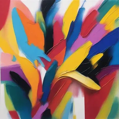 The artist's use of vibrant colors and dynamic brushstrokes creates a synergistic effect, capturing the viewer's attention.