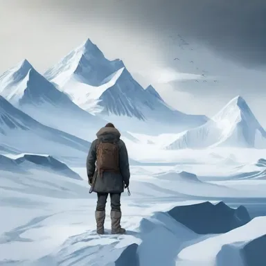 In the epic novel, the protagonist escapes to the untamed lands beyond the polar circle in search of freedom and redemption.